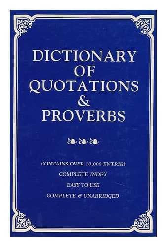 Cover of Dictionary of Quotations and Proverbs