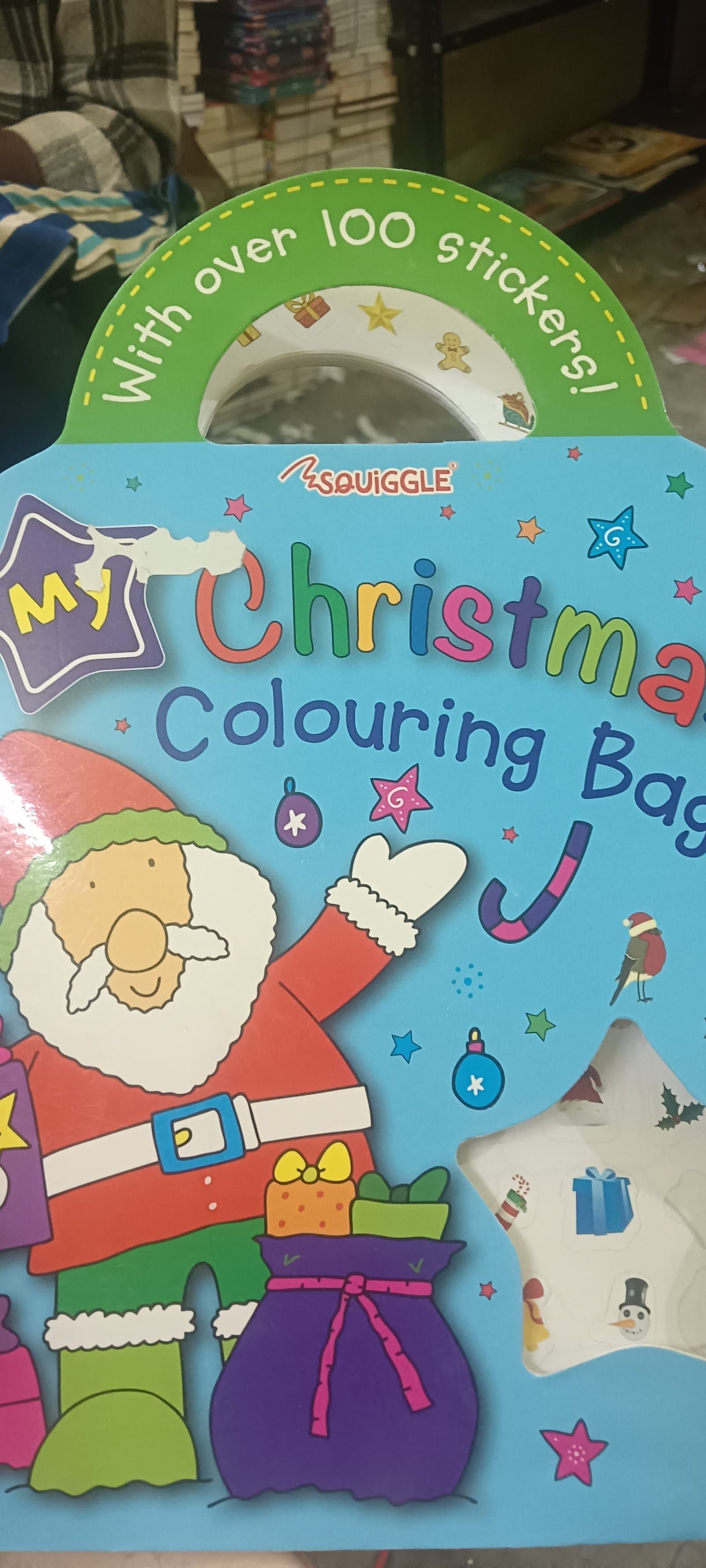 Cover of my Christmas colouring bag