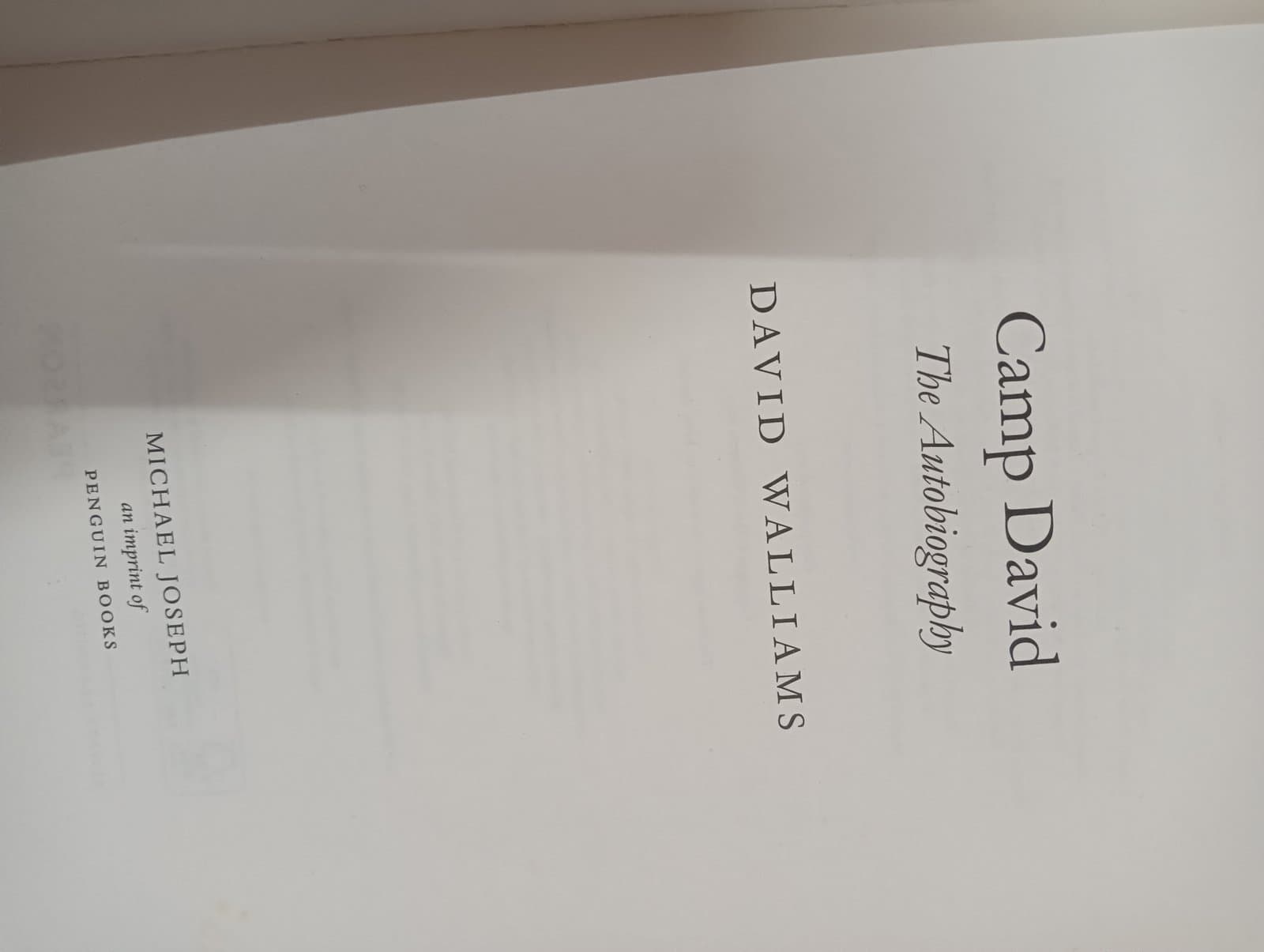 Cover of Camp david the Autobiography